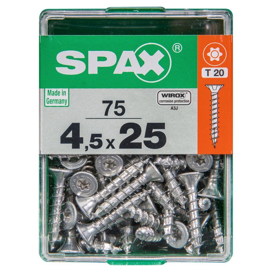 Spax Universalschrauben T-Star plus T20 Stahl 4,5 x 25 mm 75 Stück