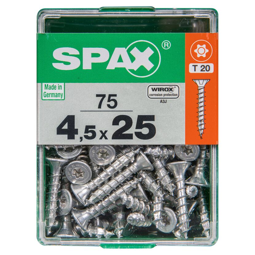 Spax Universalschrauben T-Star plus T20 Stahl 4,5 x 25 mm 75 Stück
