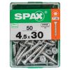 50 SPAX Schrauben 4,5 x 30 mm in einer Box