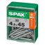 SPAX Schrauben 4,5 x 45 mm, 30 Stück in Box