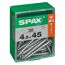 SPAX Schrauben 4,5 x 45 mm, 30 Stück in grüner Box