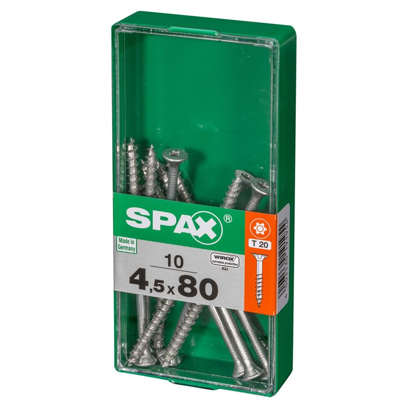 SPAX Schrauben 4,5 x 80 mm, 10 Stück