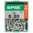Universalschrauben T20 T-Star plus Edelstahl verzinkt 5,0 x 20 mm 75 Stück