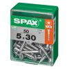 Universalschrauben T20 T-Star plus Edelstahl verzinkt 5,0 x 30 mm 50 Stück