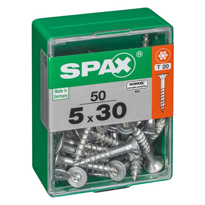 Universalschrauben T20 T-Star plus Edelstahl verzinkt 5,0 x 30 mm 50 Stück