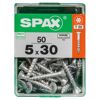 Universalschrauben T20 T-Star plus Edelstahl verzinkt 5,0 x 30 mm 50 Stück