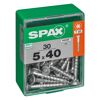 Universalschrauben T20 T-Star plus Edelstahl verzinkt 5,0 x 40 mm 30 Stück