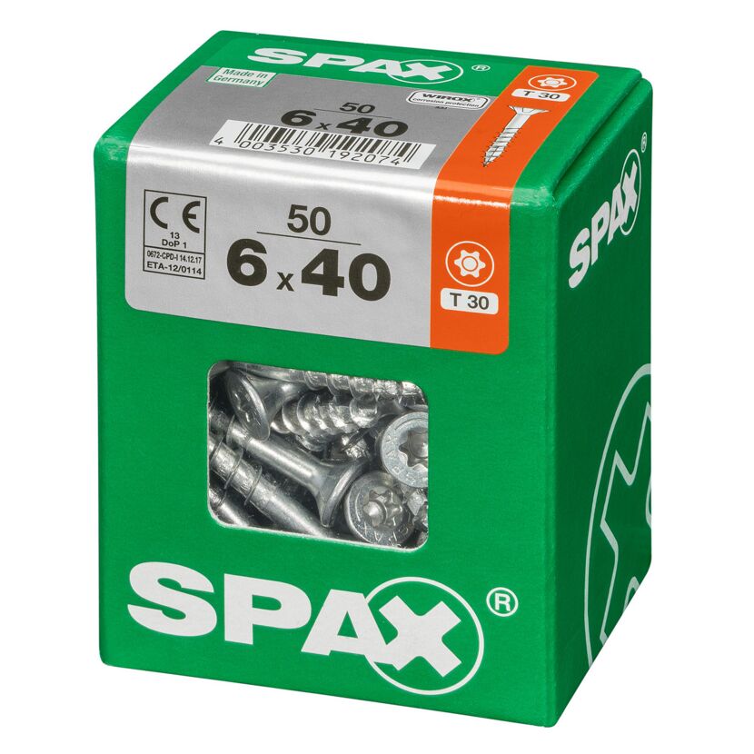 Universalschrauben T-Star plus T30 Stahl 6,0 x 40 mm 50 Stück
