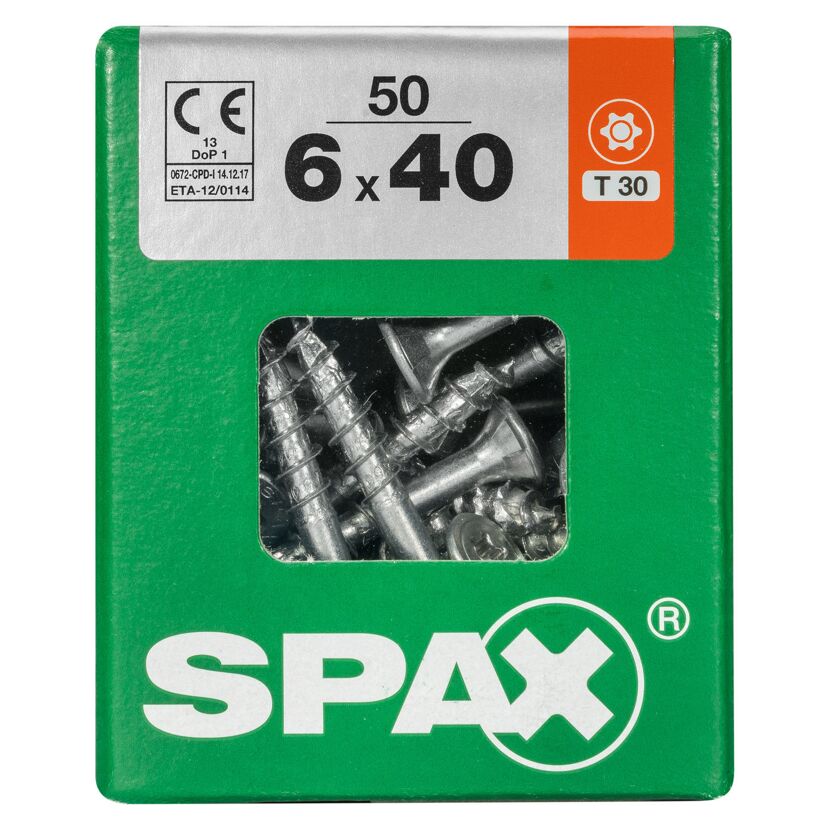 Universalschrauben T-Star plus T30 Stahl 6,0 x 40 mm 50 Stück