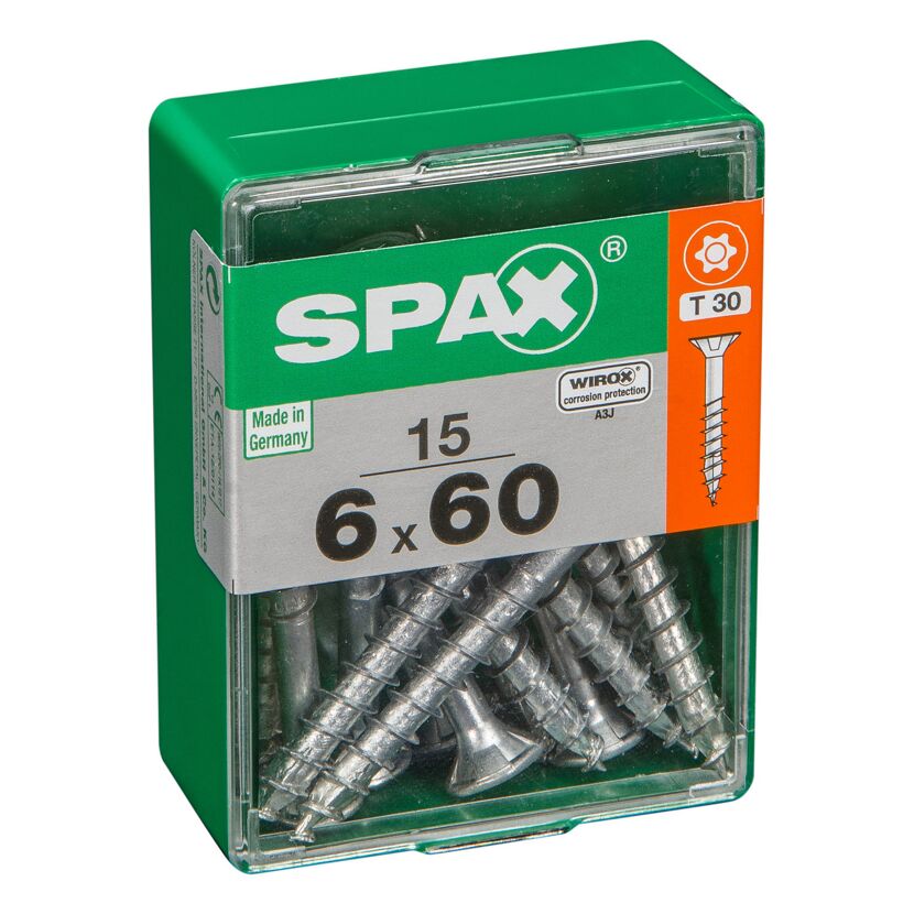 Universalschrauben T-Star plus T30 Stahl 6 x 60 mm 15 Stück