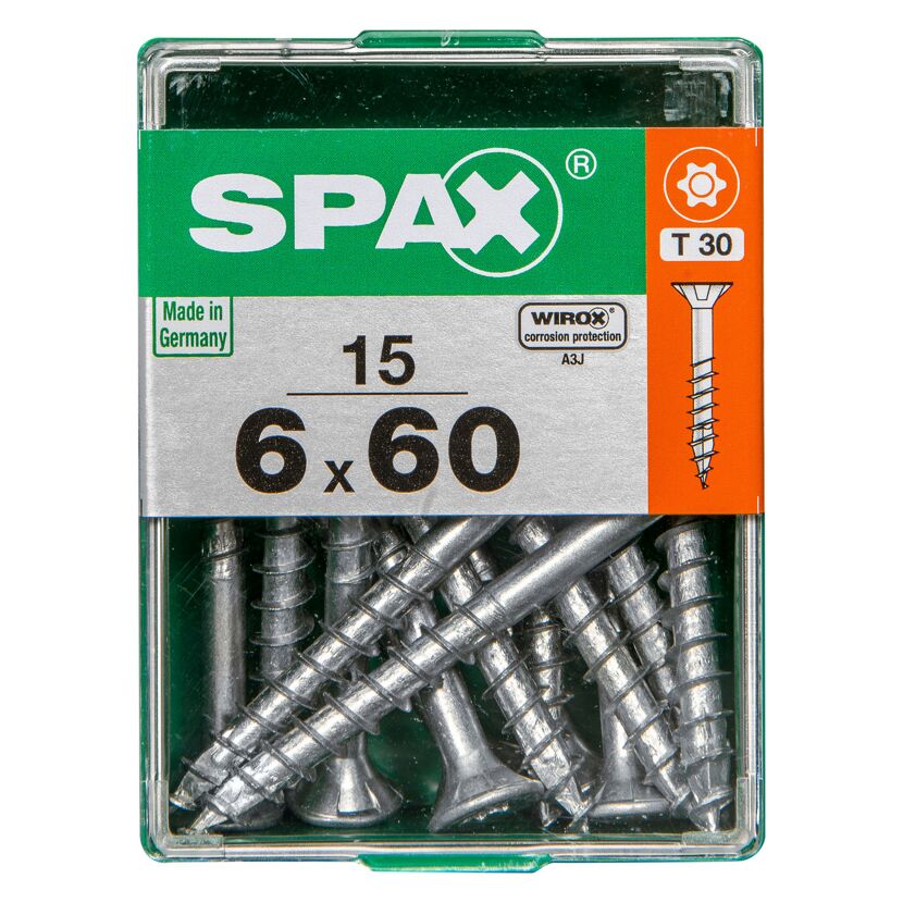 Universalschrauben T-Star plus T30 Stahl 6 x 60 mm 15 Stück