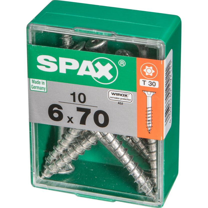 Universalschrauben T-Star plus T30 Stahl 6 x 70 mm 10 Stück