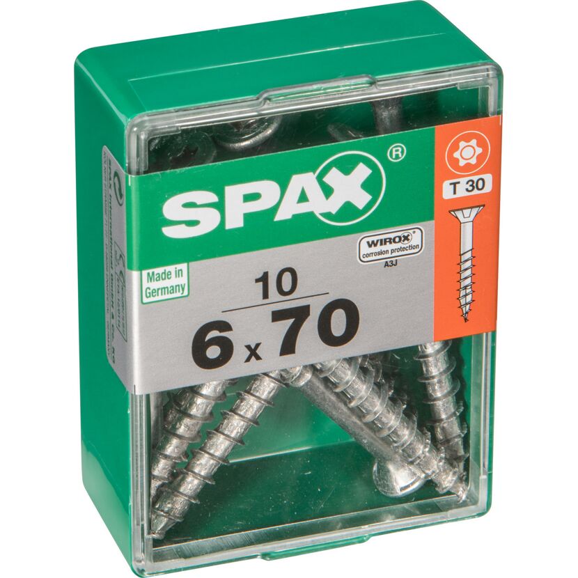 Universalschrauben T-Star plus T30 Stahl 6 x 70 mm 10 Stück