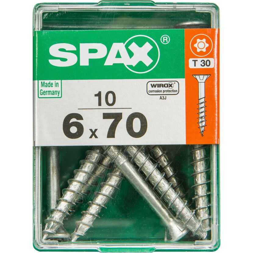 Universalschrauben T-Star plus T30 Stahl 6 x 70 mm 10 Stück