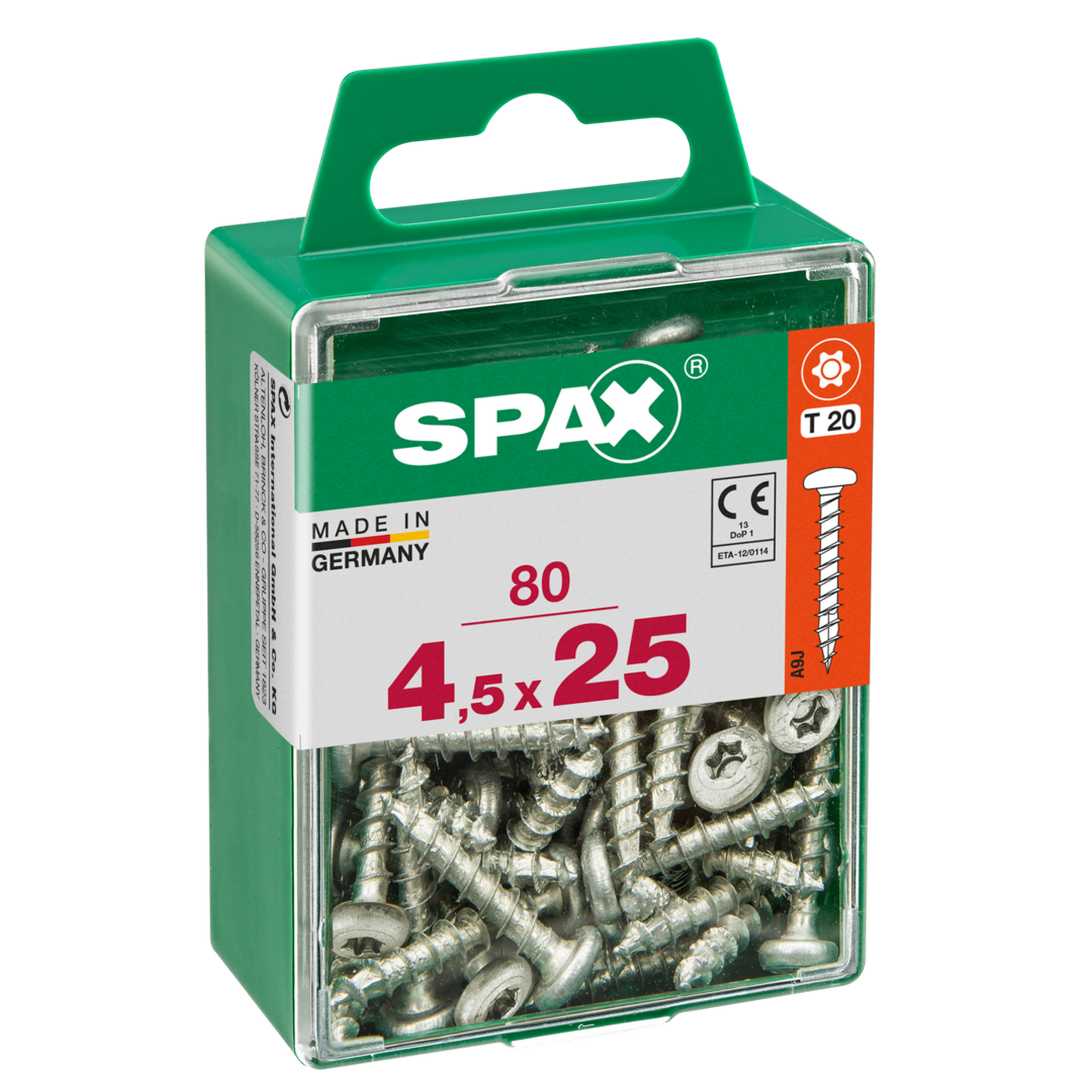 Universalschrauben Halbrundkopf T-Star plus T20 Stahl Ø 4,5 x 25 mm 80 Stück