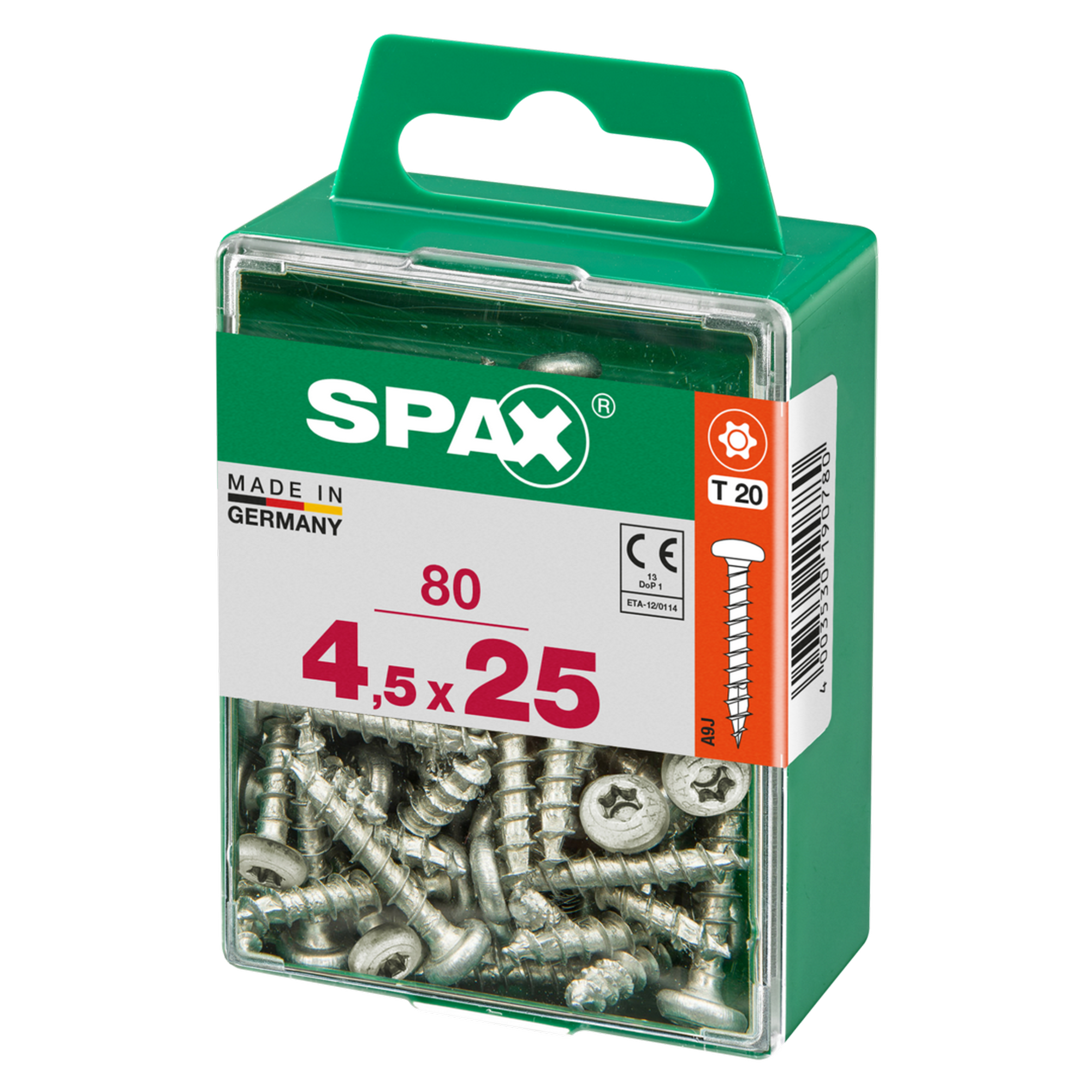 Universalschrauben Halbrundkopf T-Star plus T20 Stahl Ø 4,5 x 25 mm 80 Stück