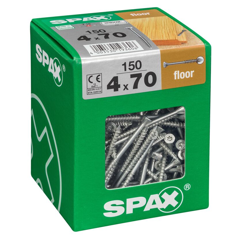 Dielenschrauben T-Star plus T15 Stahl 150 Stück 4,0 x 70 mm