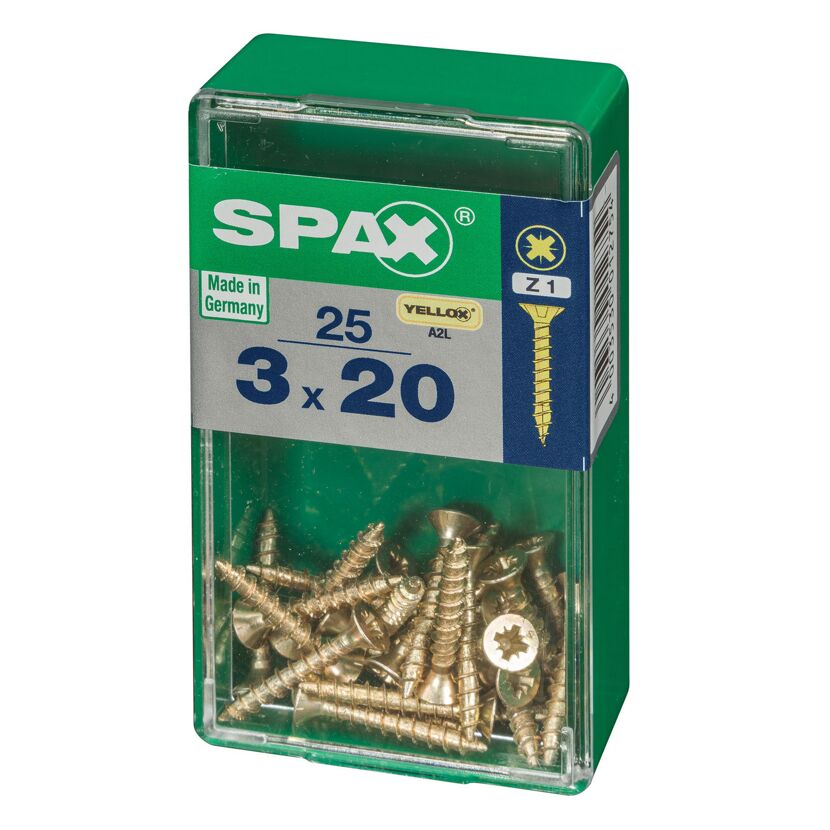 Senkkopfschrauben gelb verzinkt Ø 3 mm 20 mm 25 Stück