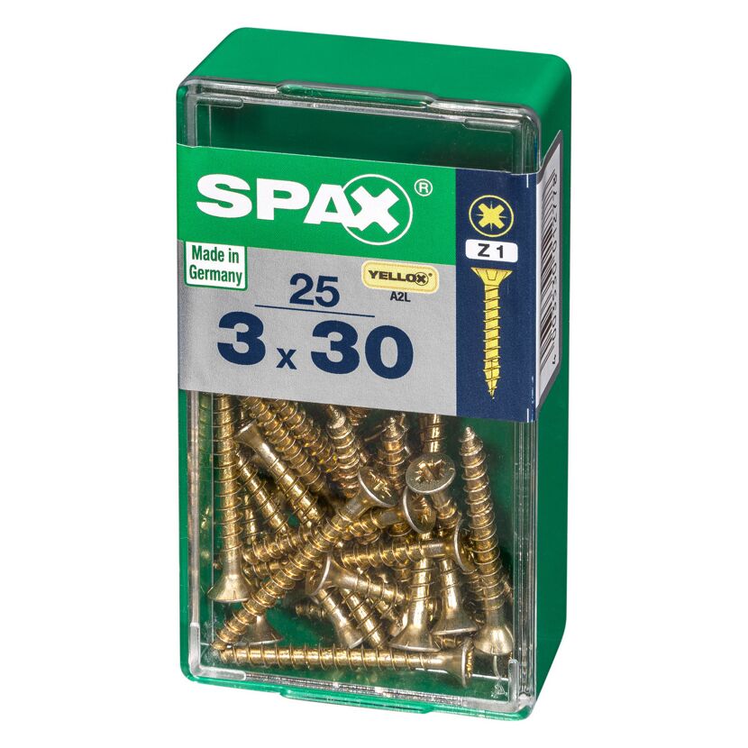 Universalschrauben Z1 Pozi Stahl verzinkt 3,0 x 30 mm 25 Stück