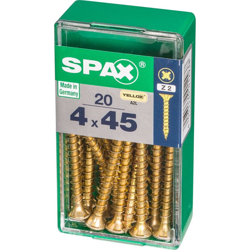 Universalschrauben Z2 Pozi Stahl verzinkt 4,0 x 45 mm 20 Stück