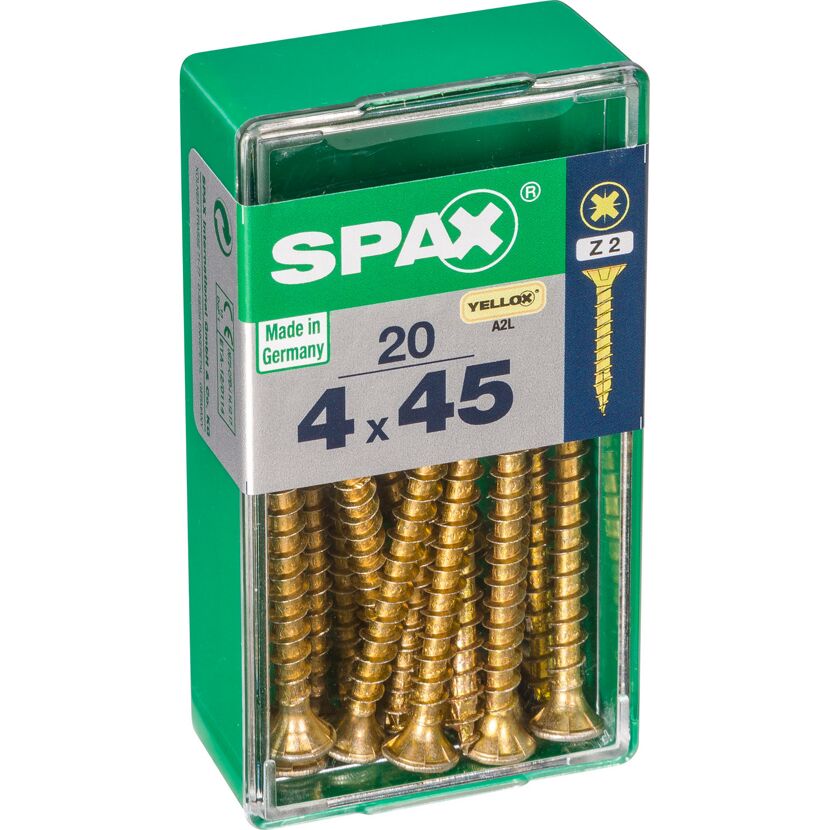 Universalschrauben Z2 Pozi Stahl verzinkt 4,0 x 45 mm 20 Stück
