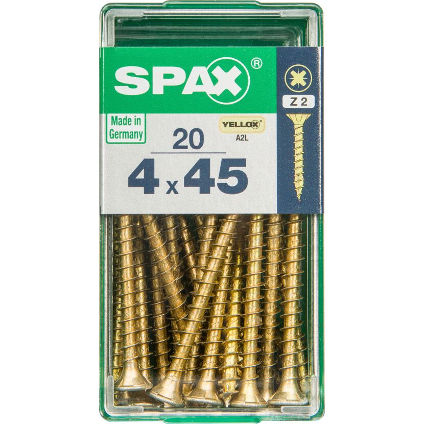 Universalschrauben Z2 Pozi Stahl verzinkt 4,0 x 45 mm 20 Stück
