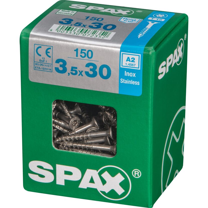 Senkkopfschrauben T-Star rostfrei Ø 3,5 x 30 mm 150 Stück