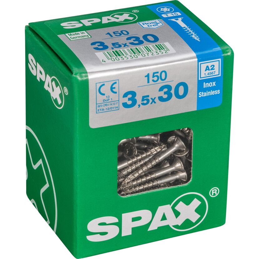 Senkkopfschrauben T-Star rostfrei Ø 3,5 x 30 mm 150 Stück