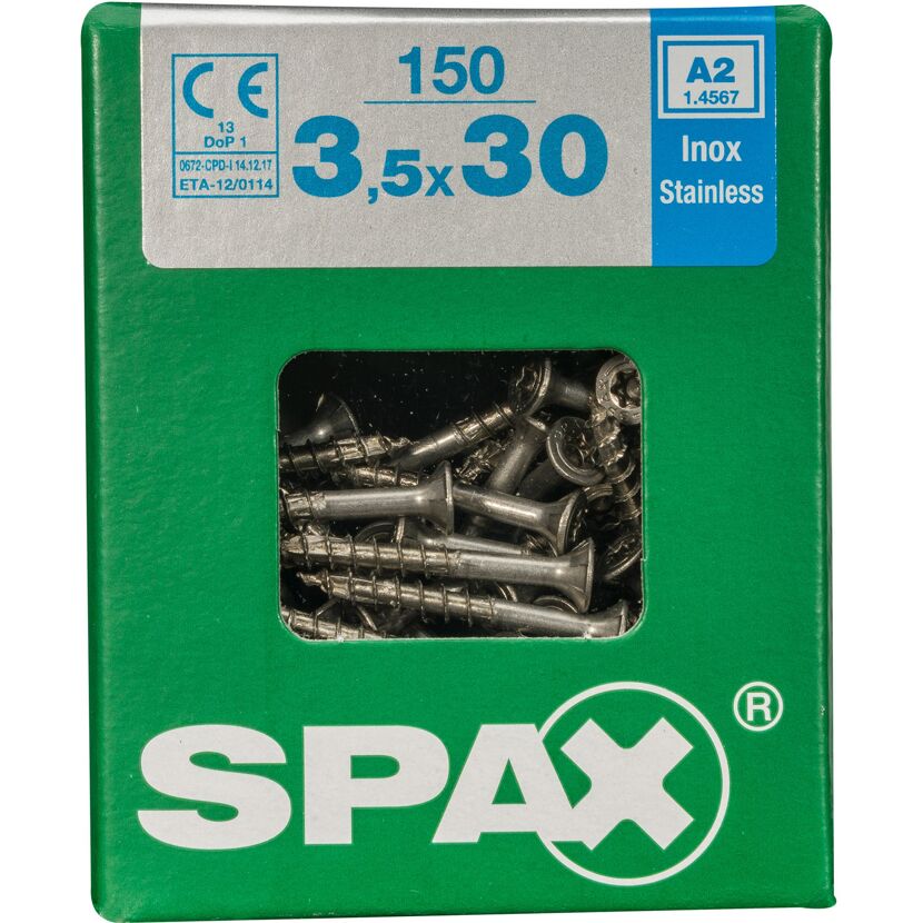 Senkkopfschrauben T-Star rostfrei Ø 3,5 x 30 mm 150 Stück