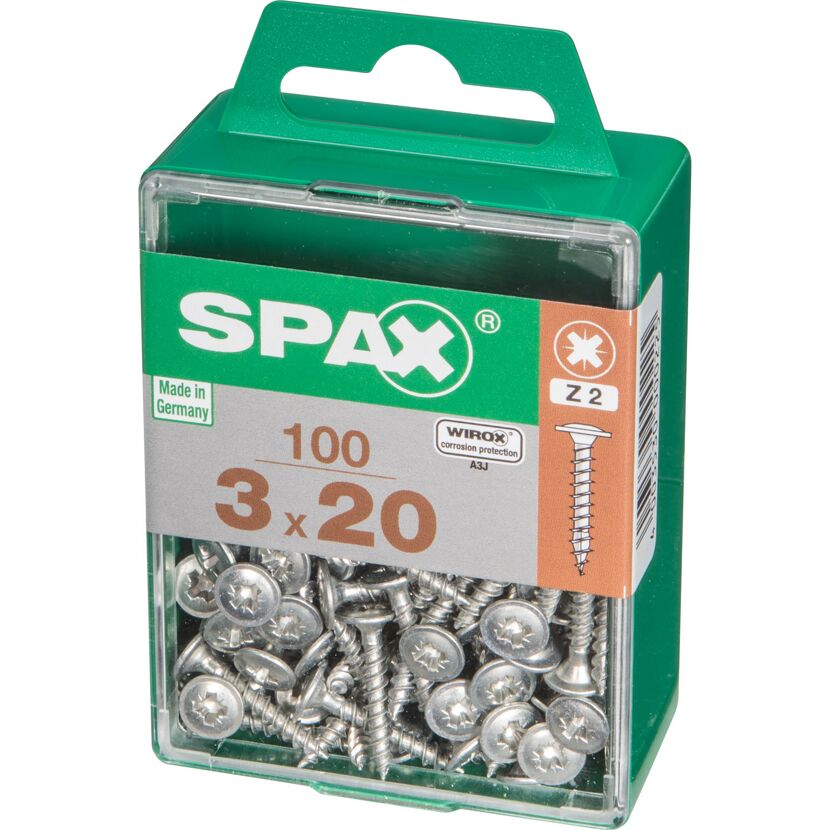 Rückwandschrauben Stahl verzinkt Ø 3 x 20 mm 100 Stück