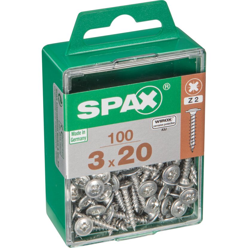 Rückwandschrauben Stahl verzinkt Ø 3 x 20 mm 100 Stück