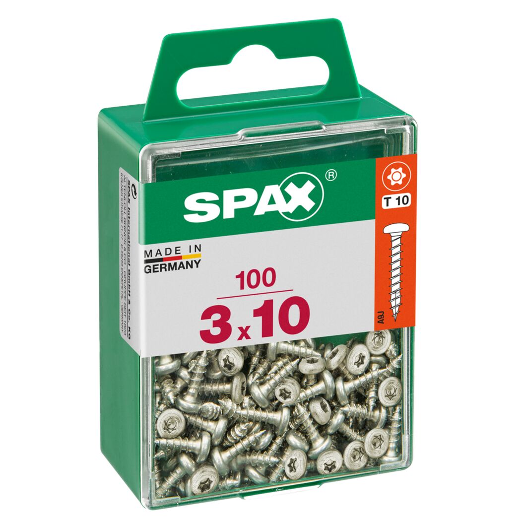 Universalschrauben Halbrundkopf T-Star plus T10 Stahl Ø 3 x 10 mm 100 Stück