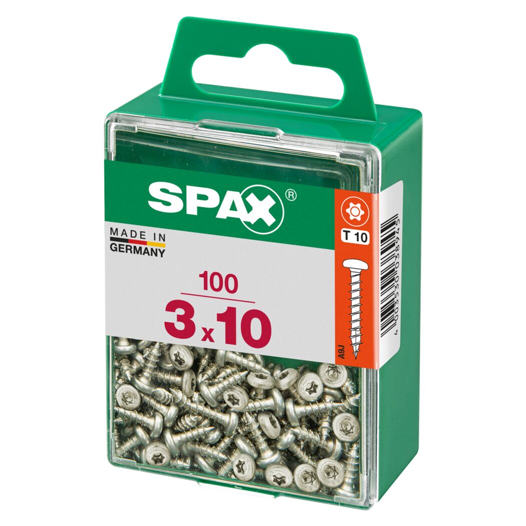 Universalschrauben Halbrundkopf T-Star plus T10 Stahl Ø 3 x 10 mm 100 Stück