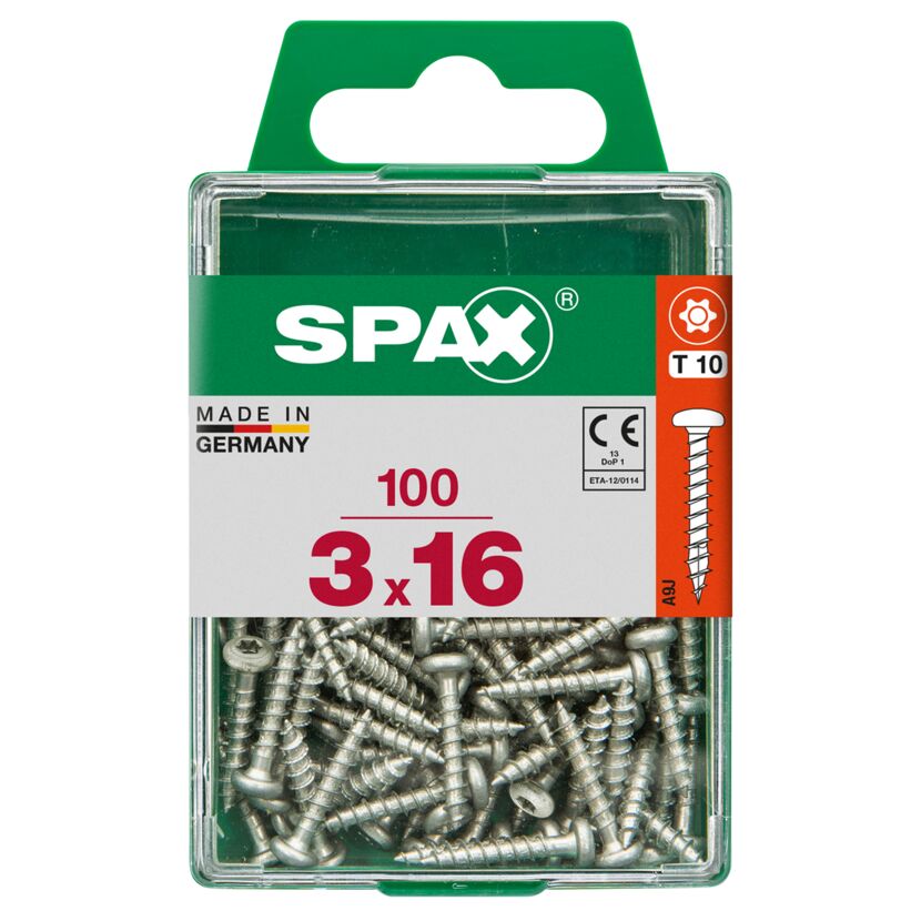 Universalschrauben Halbrundkopf T-Star plus T10 Stahl Ø 3 x 16 mm 100 Stück