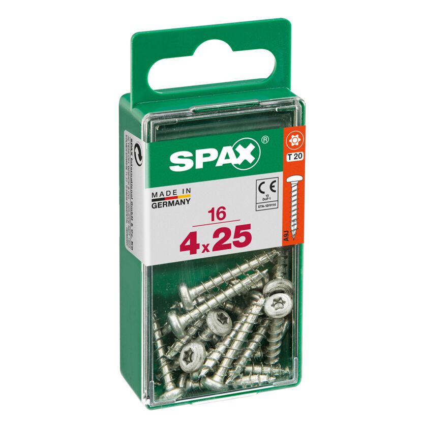 Universalschrauben Halbrundkopf T-Star plus T20 Stahl Ø 4 x 25 mm 16 Stück