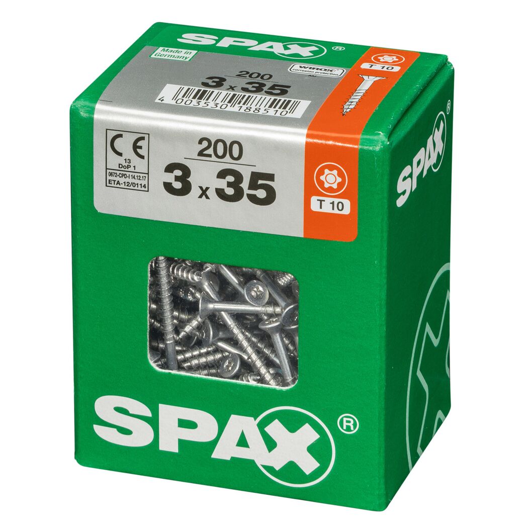 Senkkopfschrauben T-Star 200 Stück Ø 3 mm 35 mm