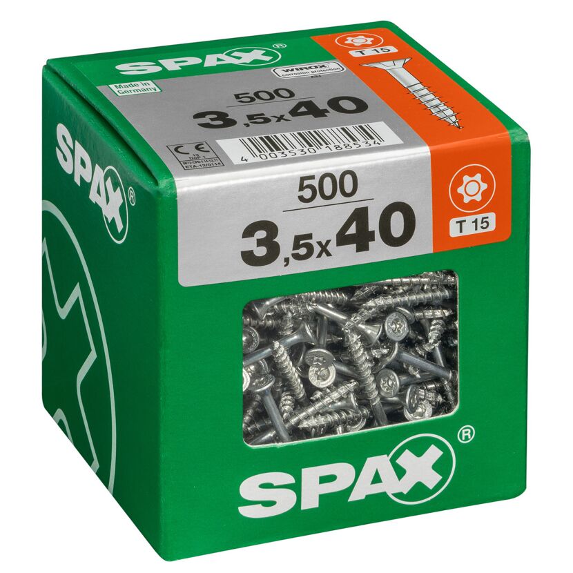 Universalschrauben T-Star plus T15 Stahl 3,5 x 40 mm 500 Stück