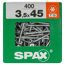 Verkleinertes Bild von Universalschrauben T-Star plus T15 Stahl 3,5 x 45 mm 400 Stück