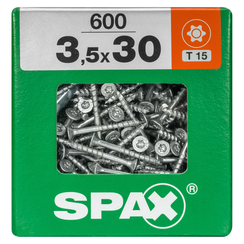 Holzschrauben T15 T-Star plus Stahl verzinkt 3,5 x 30 mm 600 Stück