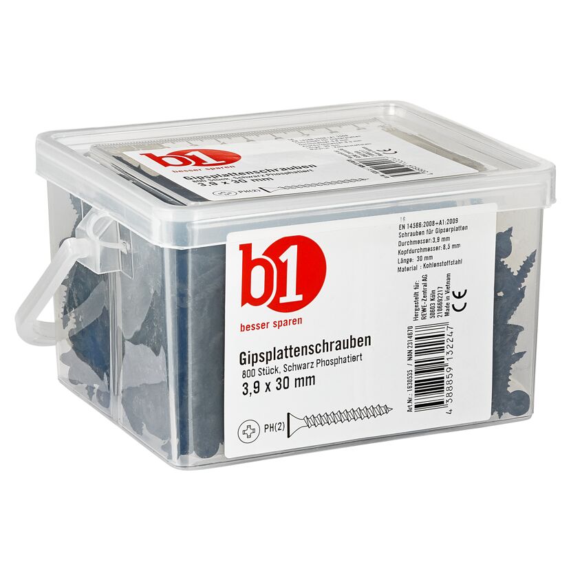 Gipsplattenschrauben Ø 3,9 x 30 mm 800 Stück