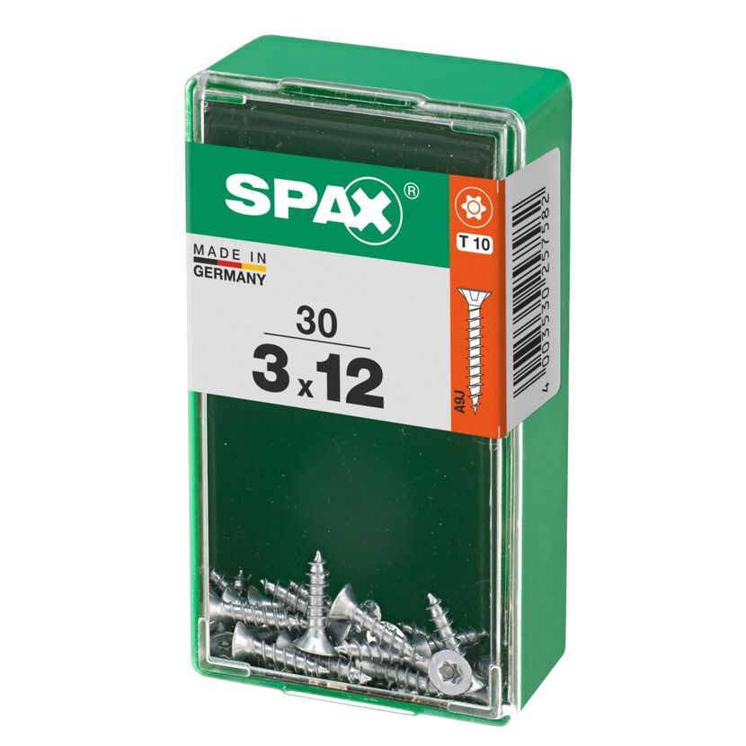 SPAX Senkkopfschrauben 3 x 12 mm, 30 Stück