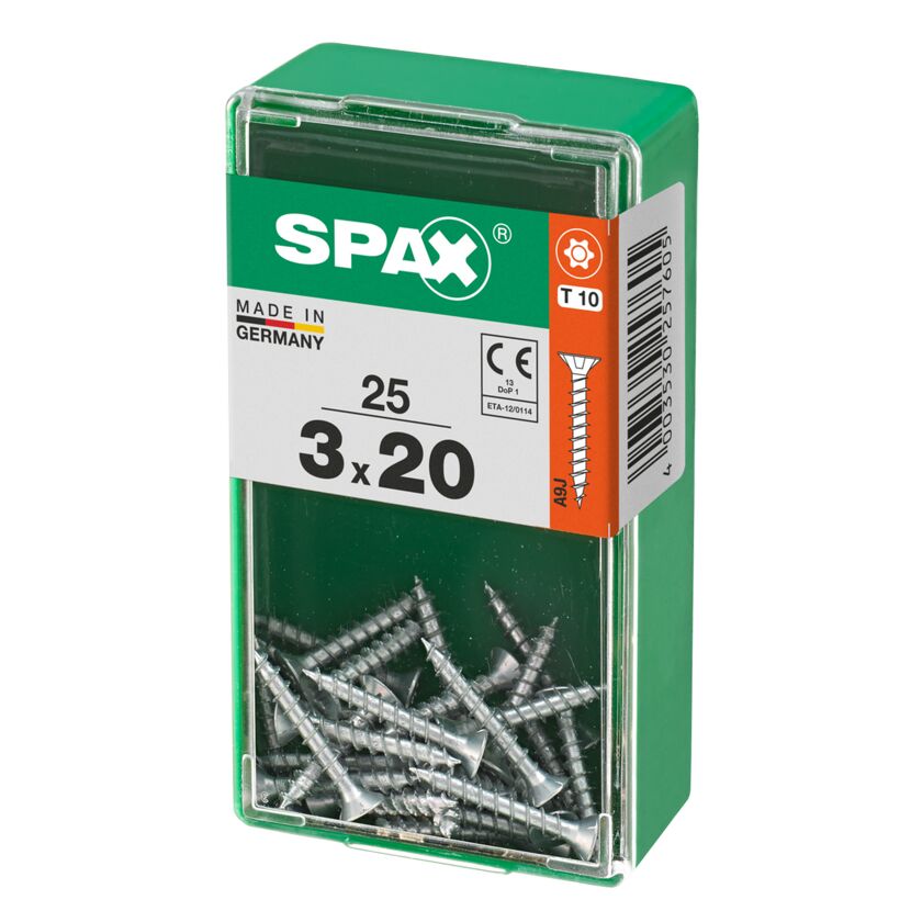 SPAX Senkkopfschrauben 3 x 20 mm, 25 Stück