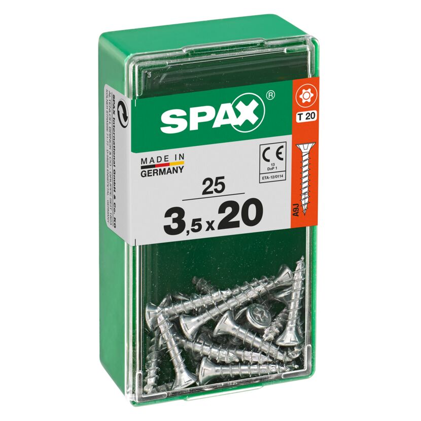 SPAX Schrauben 3,5 x 20 mm, 25 Stück