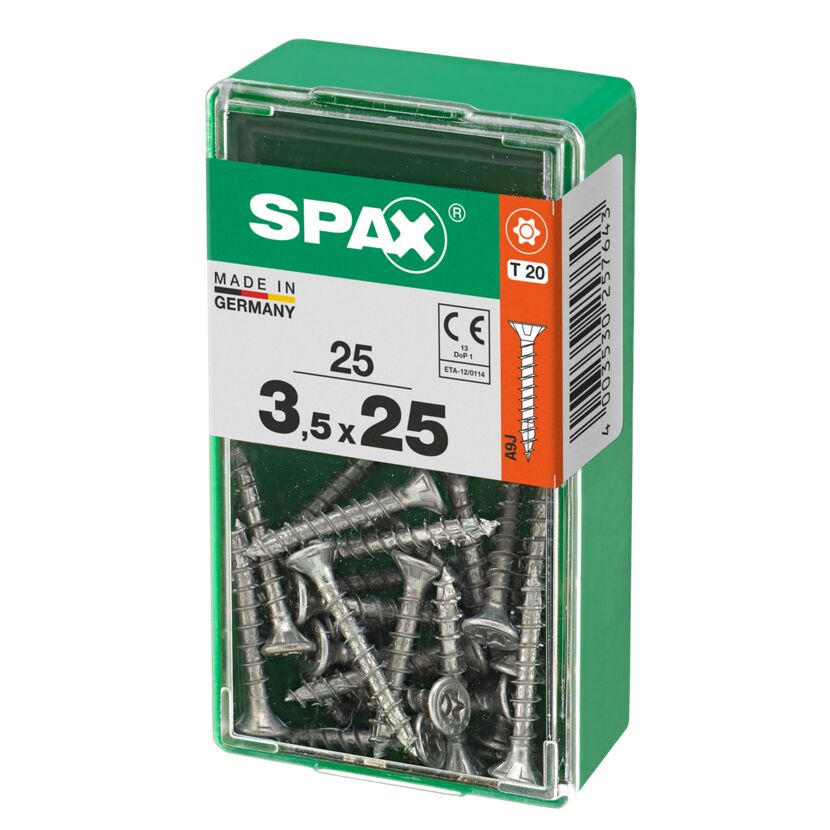 SPAX Senkkopfschrauben 3,5 x 25 mm, 25 Stück