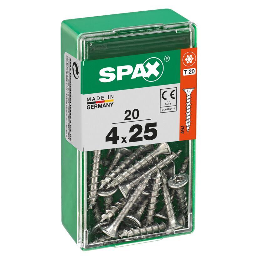 SPAX Senkkopfschrauben 4x25 mm, 20 Stück