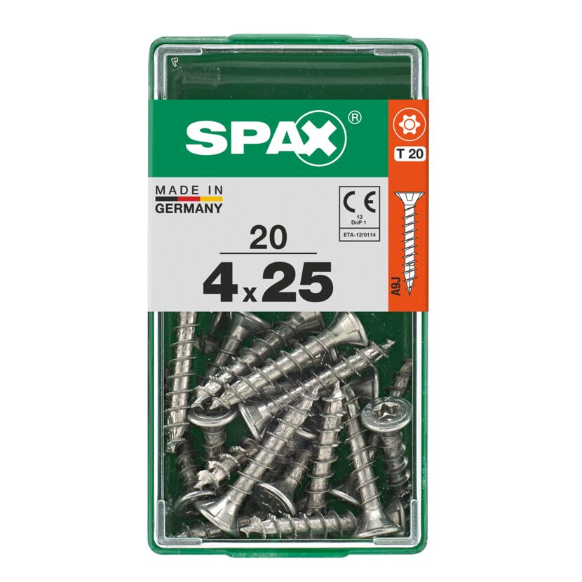 SPAX Senkkopfschrauben 4x25 mm, 20 Stück, WIROX
