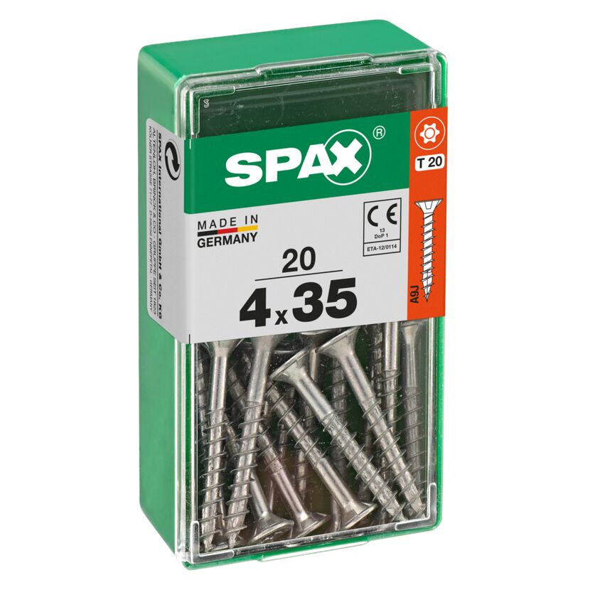 SPAX Schrauben 4x35 mm, 20 Stück, WIROX, T-STAR plus