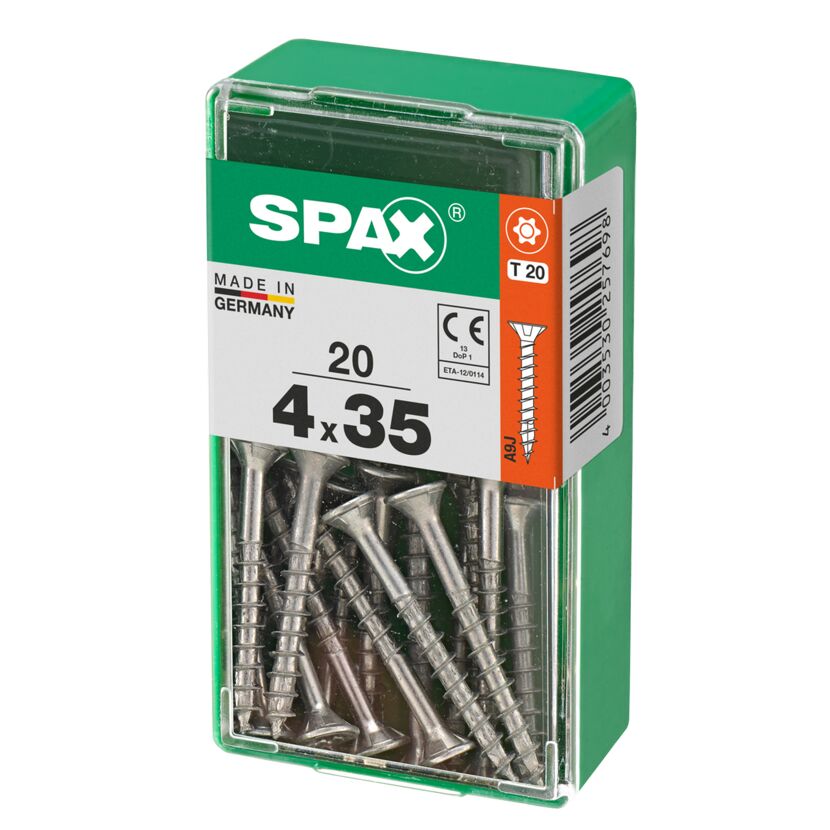 SPAX Senkkopfschrauben 4x35 mm, 20 Stück