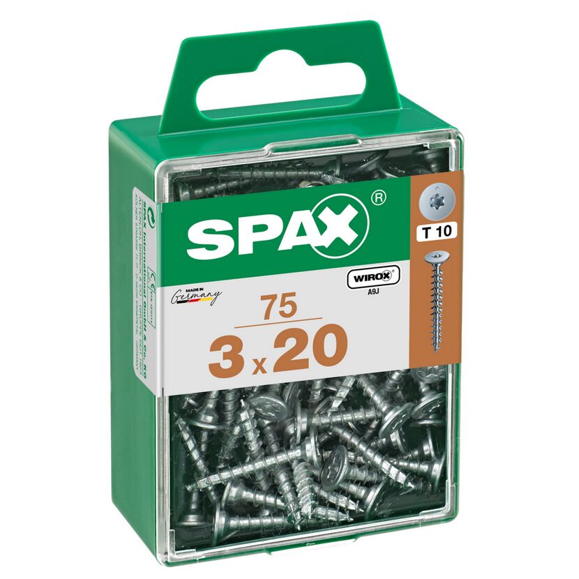 SPAX Schrauben 3x20 mm, 75 Stück, T10, WIROX