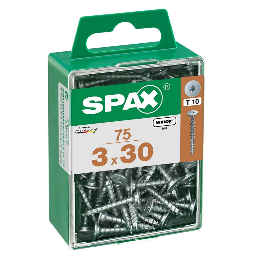 SPAX Schrauben 3 x 30 mm, 75 Stück, T10